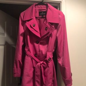 Pink London fog rain jacket